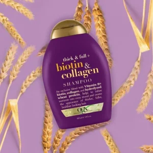 شامپو ضد ریزش و ضخیم کننده مو او جی ایکس OGX مدل Biotin & Collagen