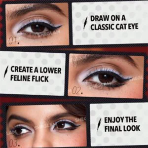 خط چشم مایع و مویی شیگلم Sheglam مدل Marilyn Monroe X A Poet's Lover Liquid Eyeliner