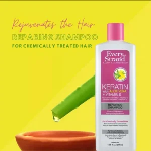 شامپو کراتین اوری استرند Every Strand مدل Keratin with Aloe Vera + Vitamin E
