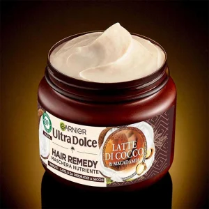 ماسک موی مغذی و لطافت بخش شیر نارگیل و ماکادمیای گارنیه Garnier مدل Ultra Dolce