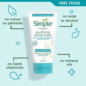 ژل شستشو صورت سیمپل Simple  مدل Purifying